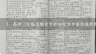 高中二年级上册化学影响化学平衡的条件教案第二课时