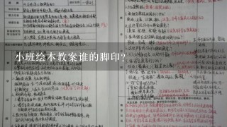 小班绘本教案谁的脚印？