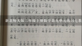 新北师大版二年级上册数学第九单元练习七教学反思