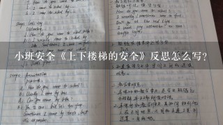 小班安全《上下楼梯的安全》反思怎么写？