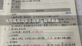 九年级英语第十四单元教学教案