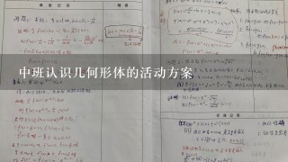 中班认识几何形体的活动方案