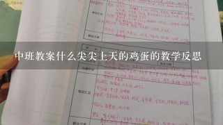 中班教案什么尖尖上天的鸡蛋的教学反思