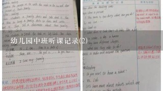 幼儿园中班听课记录(2)