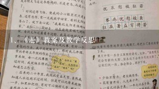 《走》教案及教学反思