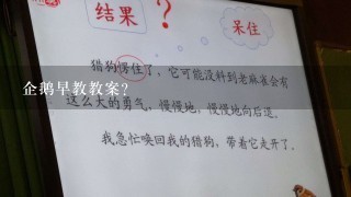 企鹅早教教案？