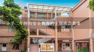 小学二年级的安全教育的主题班会教案