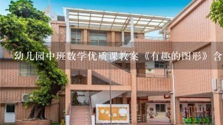 幼儿园中班数学优质课教案《有趣的图形》含反思