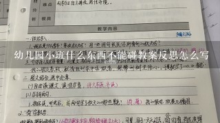 幼儿园小班什么东西不能碰教案反思怎么写