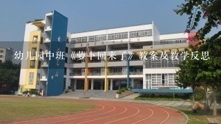 幼儿园中班《萝卜回来了》教案及教学反思