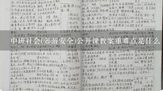 中班社会(郊游安全)公开课教案重难点是什么