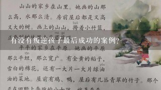 有没有叛逆孩子最后成功的案例？