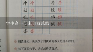 学生高一期末自我总结