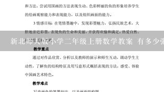 新北师大版小学二年级上册数学教案 有多少张贴画