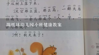 踢纸球幼儿园小班健康教案