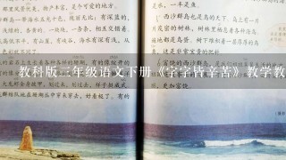 教科版三年级语文下册《字字皆辛苦》教学教案范文