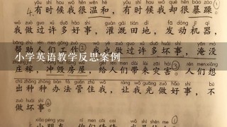 小学英语教学反思案例