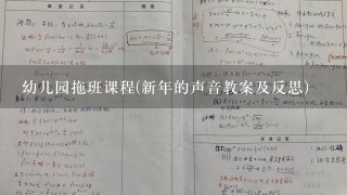 幼儿园拖班课程(新年的声音教案及反思)