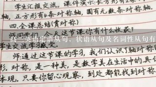 高三英语定语从句，状语从句及名词性从句有关习题