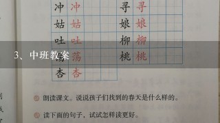 中班教案