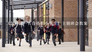 《怎样做一名合格的小学生》主题班会教案