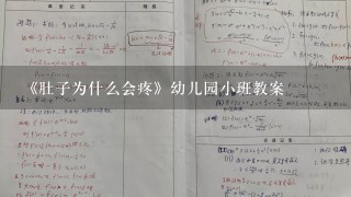 《肚子为什么会疼》幼儿园小班教案