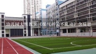 幼儿园大班教案《煤气开关不乱动》含反思