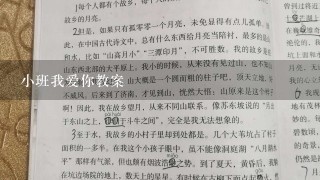 小班我爱你教案