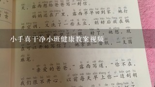 小手真干净小班健康教案视频