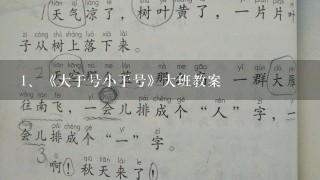 《大于号小于号》大班教案