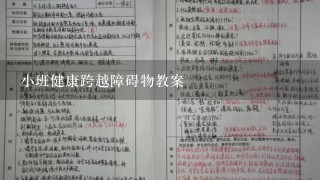 小班健康跨越障碍物教案