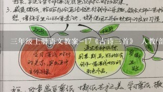 三年级上册语文教案-17《古诗三首》 人教(部编版)