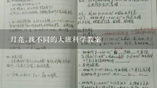 月亮,找不同的大班科学教案