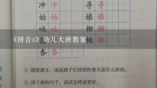 《拼音z》幼儿大班教案