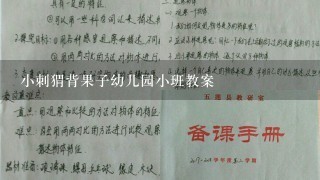 小刺猬背果子幼儿园小班教案