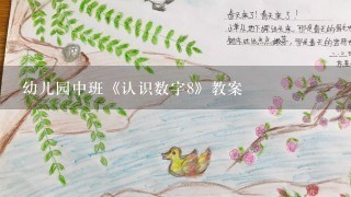 幼儿园中班《认识数字8》教案