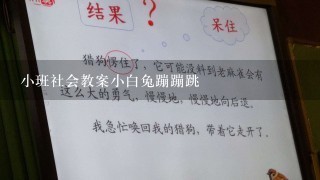 小班社会教案小白兔蹦蹦跳