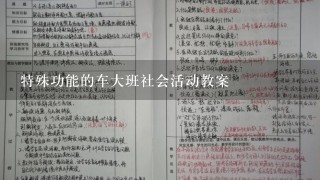 特殊功能的车大班社会活动教案