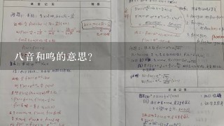 8音和鸣的意思？