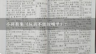 小班教案《玩具不能放嘴里》？