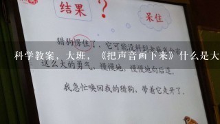 科学教案，大班，《把声音画下来》什么是大自然的声音