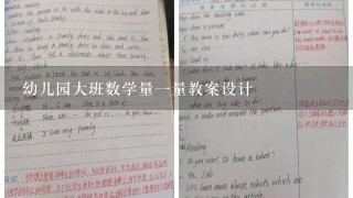 幼儿园大班数学量1量教案设计