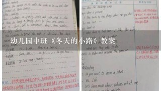 幼儿园中班《冬天的小路》教案