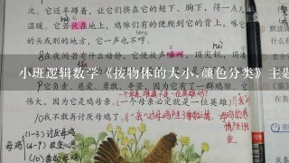 小班逻辑数学《按物体的大小,颜色分类》主题反思