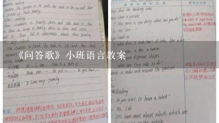 《问答歌》小班语言教案