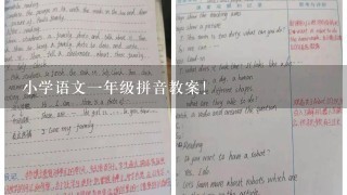 小学语文1年级拼音教案！