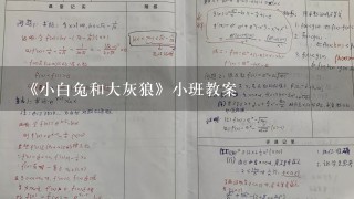 《小白兔和大灰狼》小班教案