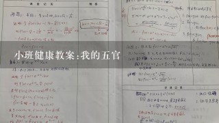 小班健康教案:我的5官