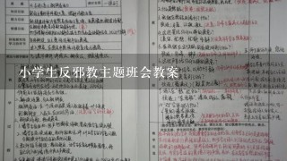 小学生反邪教主题班会教案