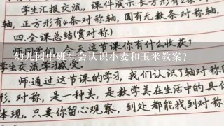 幼儿园中班社会认识小麦和玉米教案？